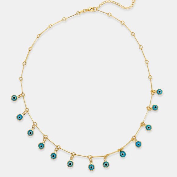 SueSue Jewelry - NEW Blue Eyes Gold Filled Necklace